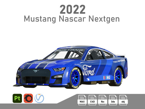 Mustang Nascar Nextgen 2022 3D Model