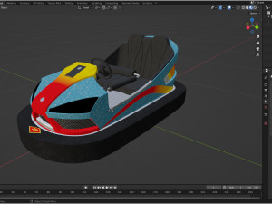 Bumper Car Blue 3D मॉडल