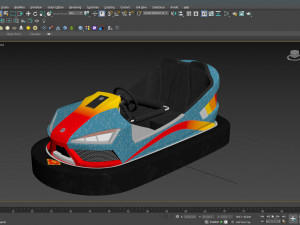 Bumper Car Blue 3D मॉडल