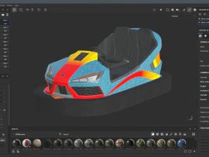 Bumper Car Blue 3D Model