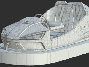 Bumper Car Blue 3D Model