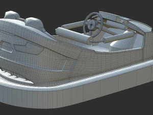 Bumper Car Blue 3D Model