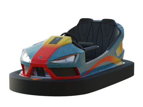 Bumper Car Blue 3D Model