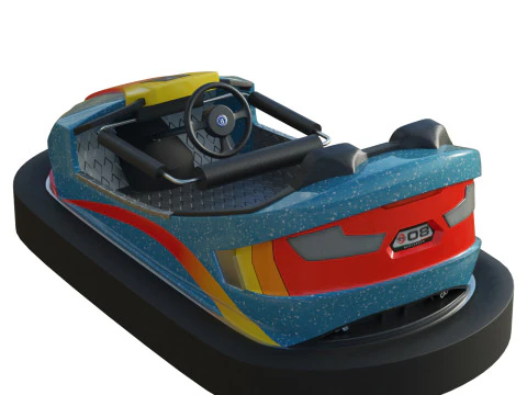 Bumper Car Blue 3D Model