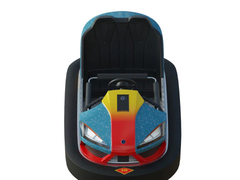 Bumper Car Blue 3D Model