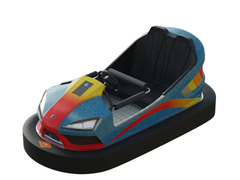 Bumper Car Blue 3D Model