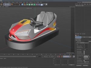 Bumper Car Grey 3D Model