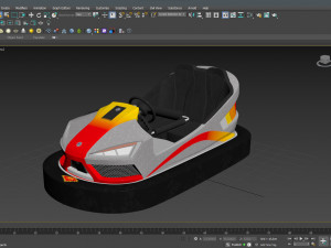 Bumper Car Grey 3D Model
