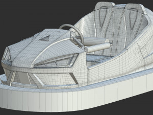 Bumper Car Grey 3D Model