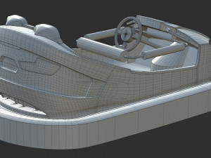 Bumper Car Grey 3D Model