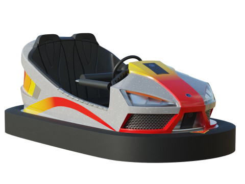 Bumper Car Grey 3D Model