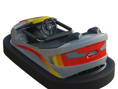 Bumper Car Grey 3D Model