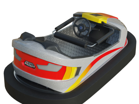 Bumper Car Grey 3D Model