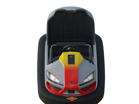 Bumper Car Grey 3D Model