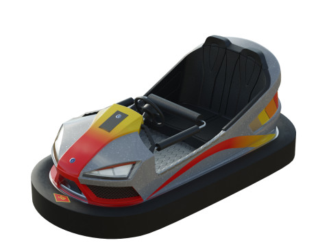 Bumper Car Grey 3D Model