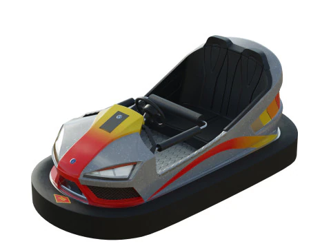 Bumper Car Grey 3D Model