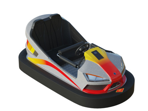 Bumper Car Grey 3D Model
