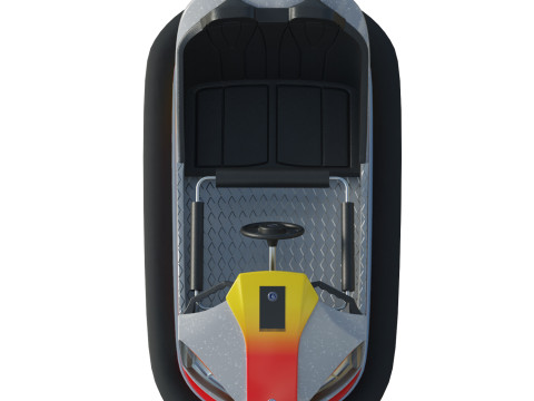 Bumper Car Grey 3D Model