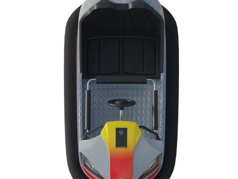 Bumper Car Grey 3D Model