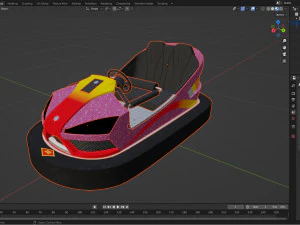 Bumper Car Pink 3D Model