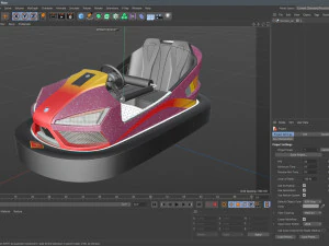 Bumper Car Pink 3D Model
