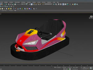 Bumper Car Pink 3D Model