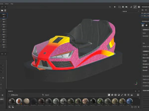Bumper Car Pink 3D Model