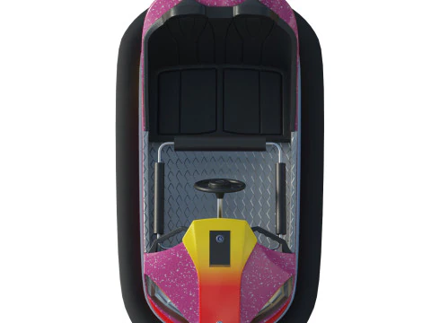 Bumper Car Pink 3D Model