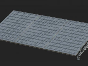 Panneau solaire &eacute;lectrique Modèle 3D