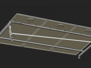 Panneau solaire &eacute;lectrique Modèle 3D