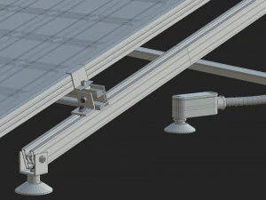 Panneau solaire &eacute;lectrique Modèle 3D