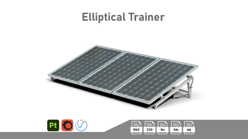 Electric Solar Panel Modello 3D .c4d .max .obj .3ds .fbx .stl .blend 