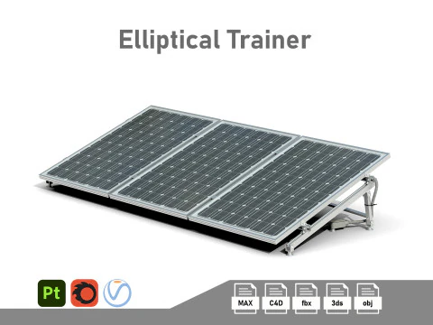 Panel solar electrico Modelo 3D