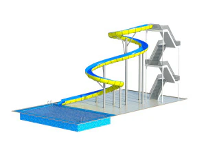 Water Slide 01 3D Model