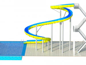 Water Slide 01 3D Model