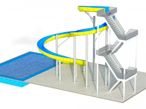Water Slide 01 3D Model