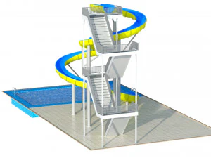 Water Slide 01 3D Model