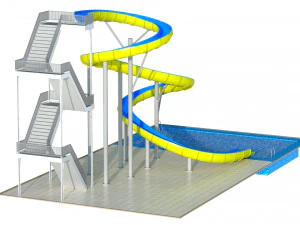 Water Slide 01 3D Model