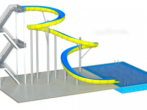 Water Slide 01 3D मॉडल