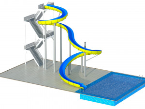 Water Slide 01 3D मॉडल