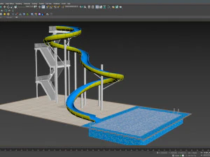 Water Slide 01 3D Model