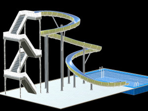 Water Slide 01 3D मॉडल