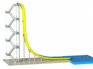 Water Slide 02 3D Model