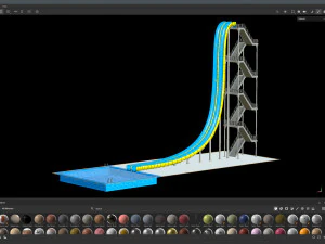 ウォータースライダー02 3Dモデル