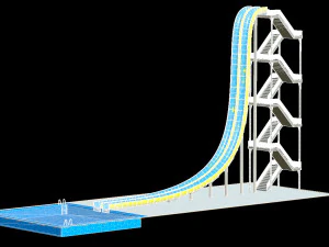 ウォータースライダー02 3Dモデル