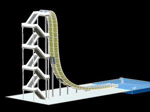 Water Slide 02 3D Model