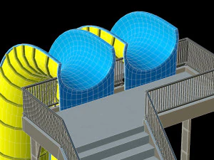 ウォータースライダー02 3Dモデル