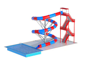 जल स्लाइड 03 3D मॉडल