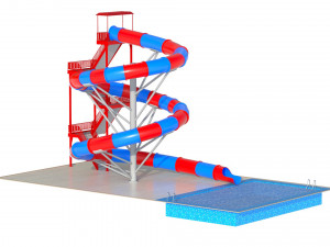 Water Slide 03 Modelo 3D