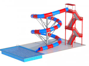 Water Slide 03 3D Model